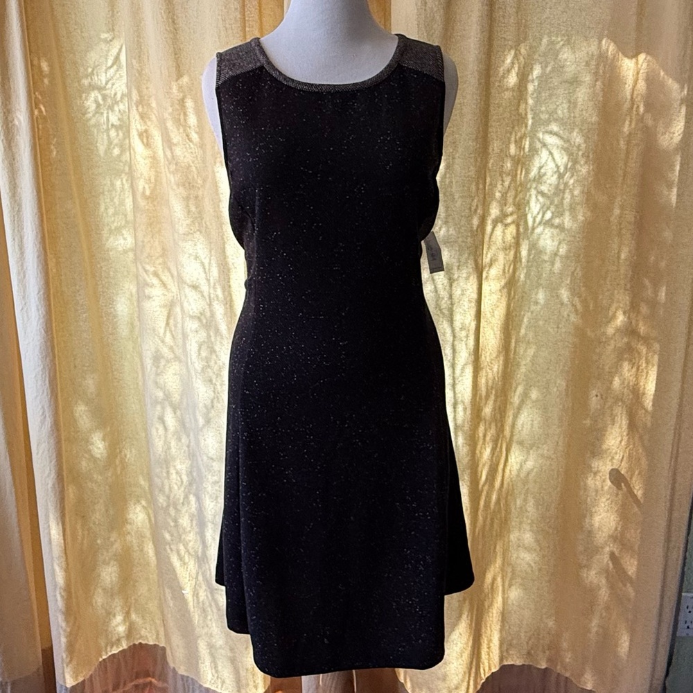 Old Navy Black Fit and Flare Dress Scoop Neck Sleeveless